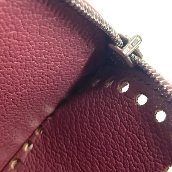 HERMES Evelyne H logo Wallet Coin Compartment coin purse Leather purple - Picture 13 of 13